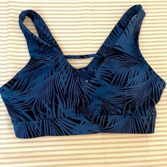 Joylab Sports Bra Ensign Blue Floral Women M Support Athletic Removable Pads - Picture 1 of 10